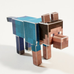 papercraft minecraft wolf